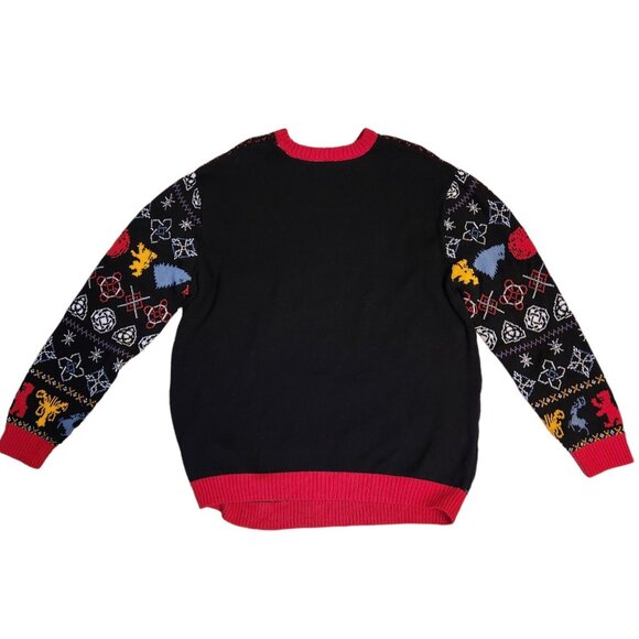 Game Of Thrones Ugly Holiday Sweater Joy To The Realm Westeros NY Laundry XL EUC - Picture 2 of 12